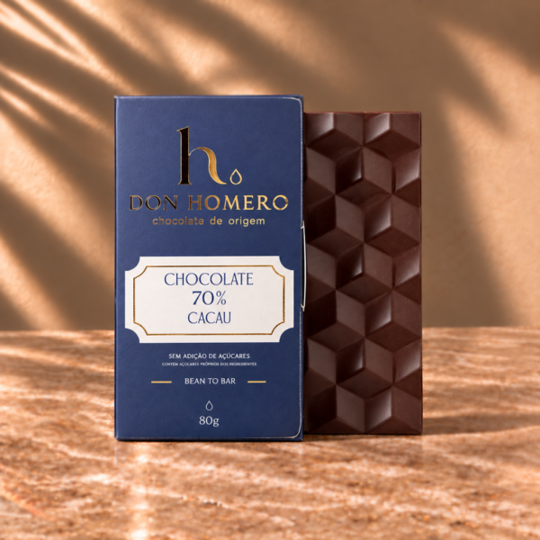 Barra de chocolate 70% cacau sem açúcar | 80g