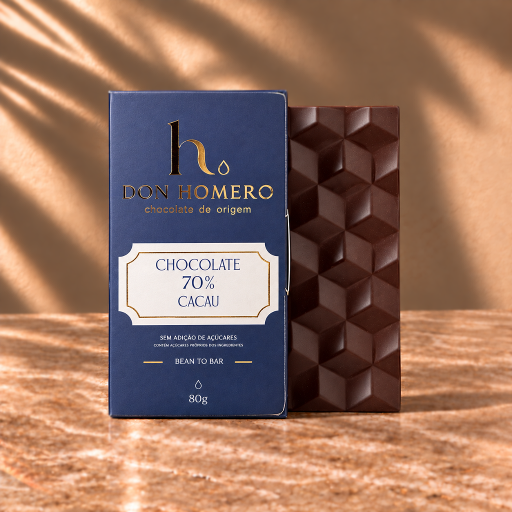 Barra de chocolate 70% cacau sem açúcar | 80g