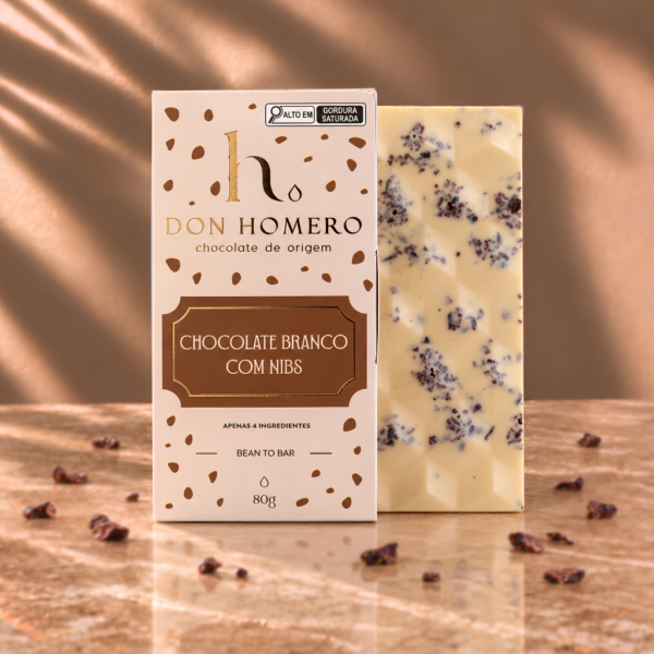 Chocolate branco com nibs| 80g
