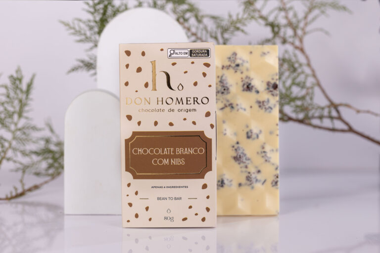 Barra de chocolate branco com Nibs