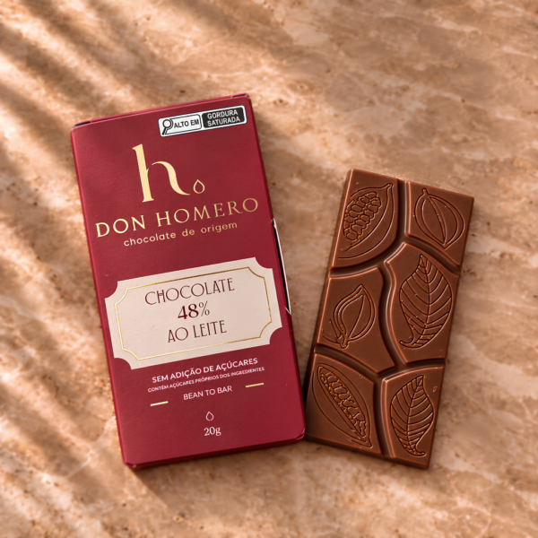 Chocolate ao leite 48% sem açúcar | 20g
