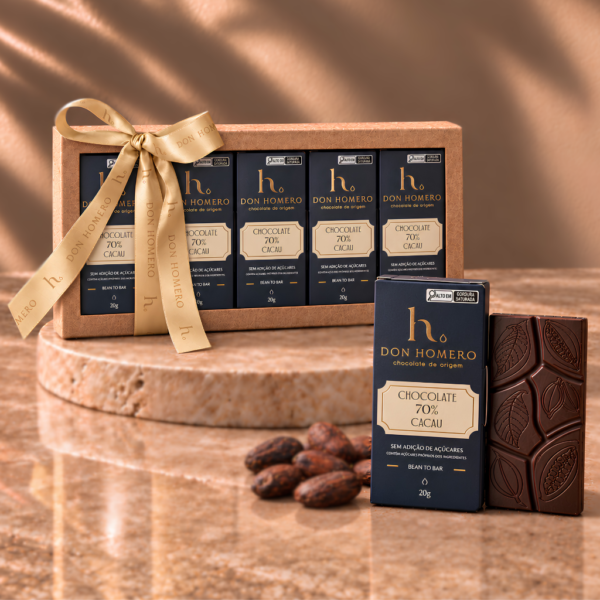 Chocolate 70% cacau sem açúcar| 20g