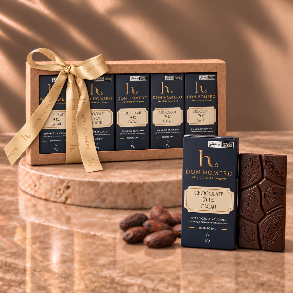 Chocolate 70% cacau sem açúcar| 20g